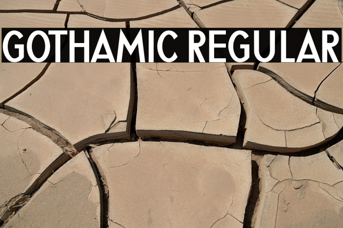 Gothamic Regular Example 1