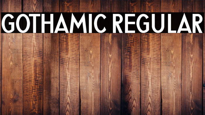 Gothamic Regular Example 2