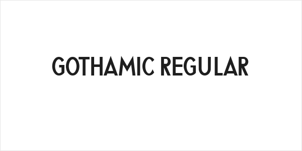 Gothamic Regular Logo