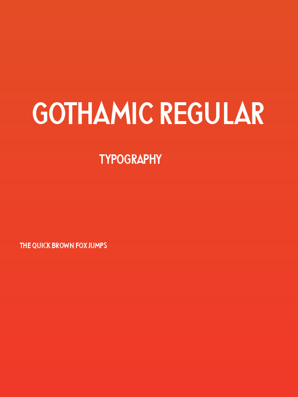 Gothamic Regular Poster