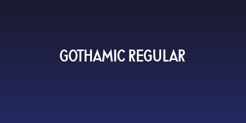 Gothamic Regular Social Header