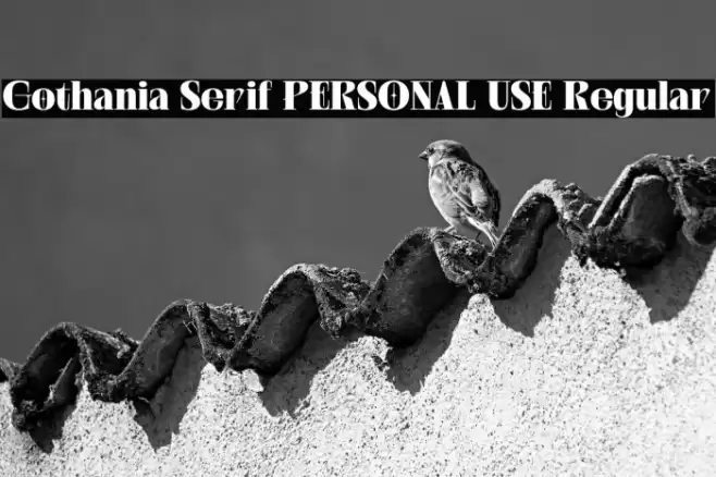 Gothania Serif PERSONAL USE Regular Font examples