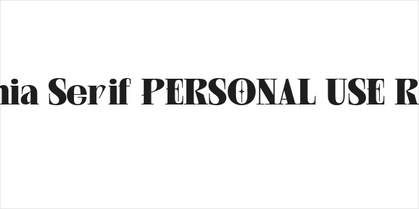 Gothania Serif PERSONAL USE Regular Logo