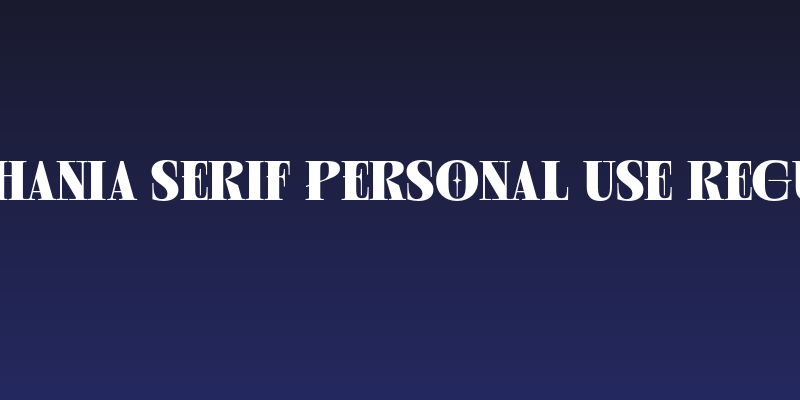 Gothania Serif PERSONAL USE Regular Social Header