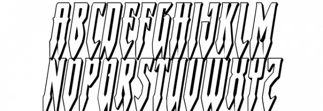 Gotharctica 3D Italic Шрифта ВЕРХНИЙ
