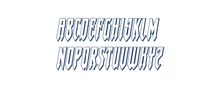 Gotharctica 3D Italic Lowercase