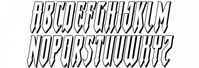 Gotharctica 3D Italic Fuentes MINÚSCULAS