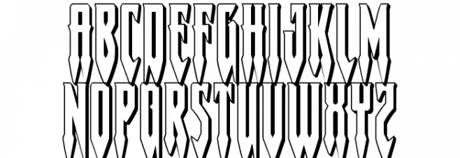 Gotharctica 3D Font UPPERCASE