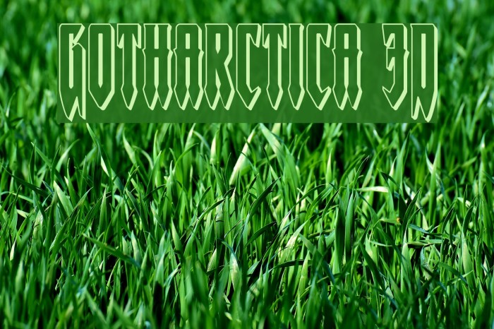 Gotharctica 3D Font examples