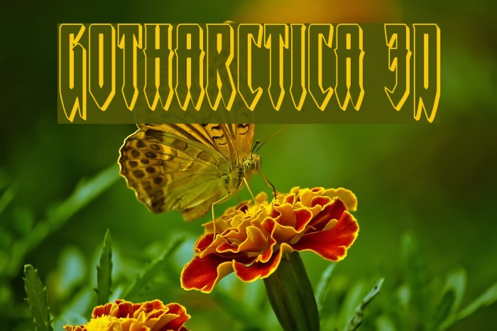 Gotharctica 3D Font examples