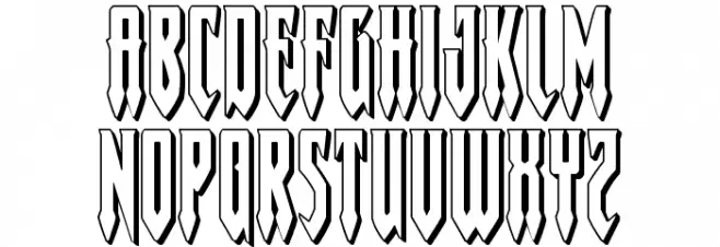 Gotharctica 3D Caratteri MINUSCOLO