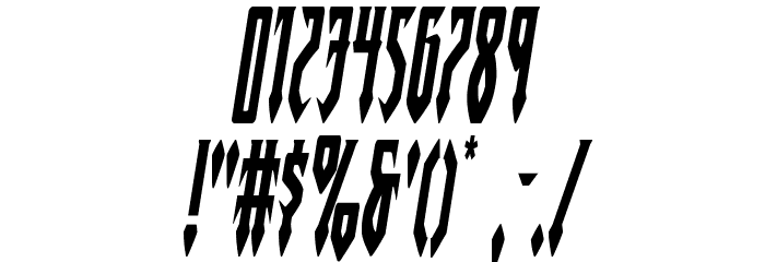 Gotharctica Condensed Italic Font OTHER CHARS