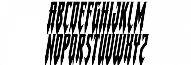 Gotharctica Condensed Italic フォント 大文字