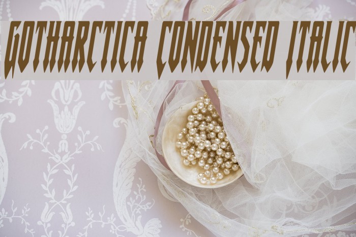 Gotharctica Condensed Italic Font examples