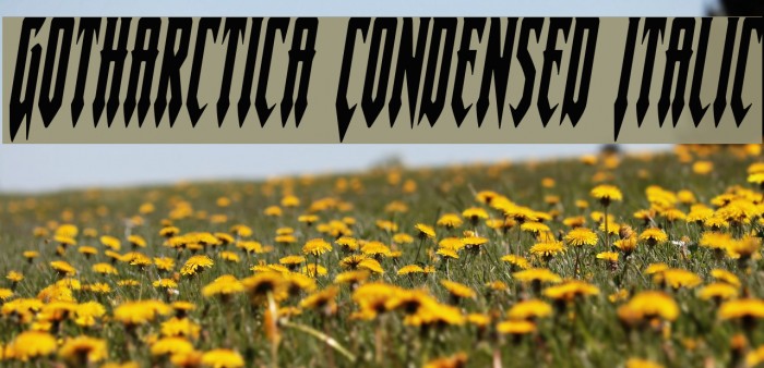 Gotharctica Condensed Italic Font examples