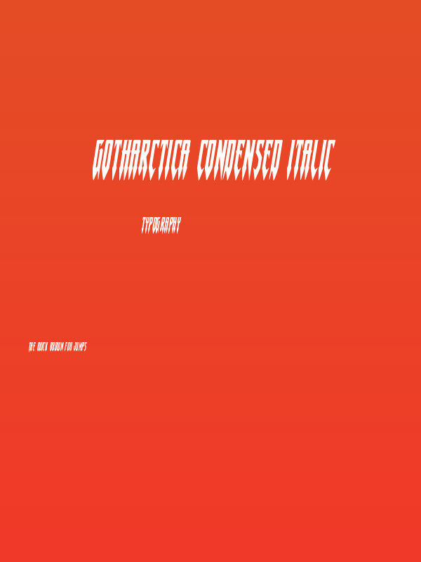 Gotharctica Condensed Italic Poster
