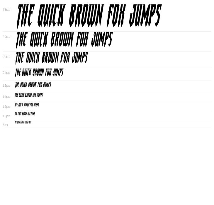 Gotharctica Condensed Italic Waterfall