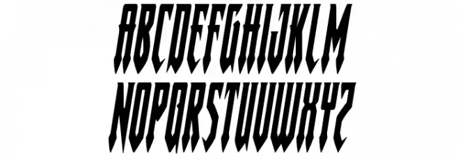 Gotharctica Condensed Italic फ़ॉन्ट लोअरकेस