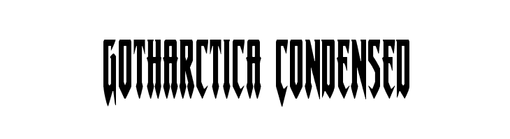 Gotharctica Condensed  font caratteri gratis
