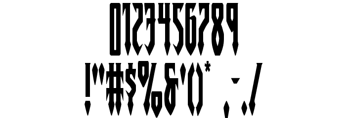 Gotharctica Condensed Font OTHER CHARS