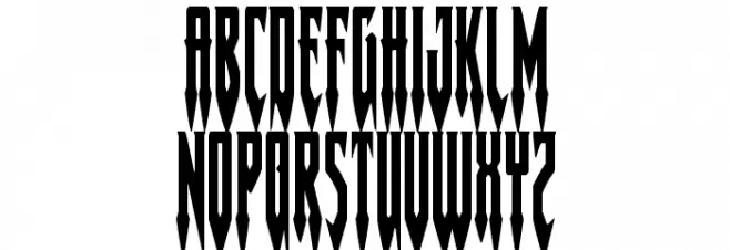 Gotharctica Condensed फ़ॉन्ट अपरकेस