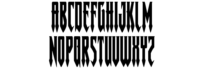 Gotharctica Condensed Font LOWERCASE