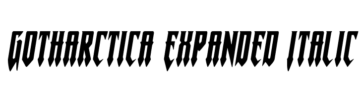 Gotharctica Expanded Italic  フリーフォントのダウンロード