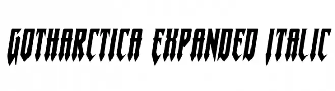 Gotharctica Expanded Italic  les polices de caractères gratuit tlcharger