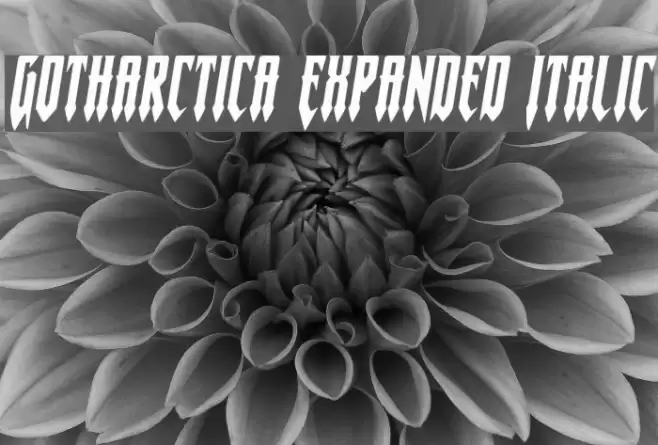 Gotharctica Expanded Italic Font examples