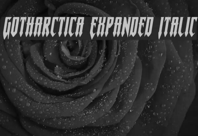 Gotharctica Expanded Italic Font examples