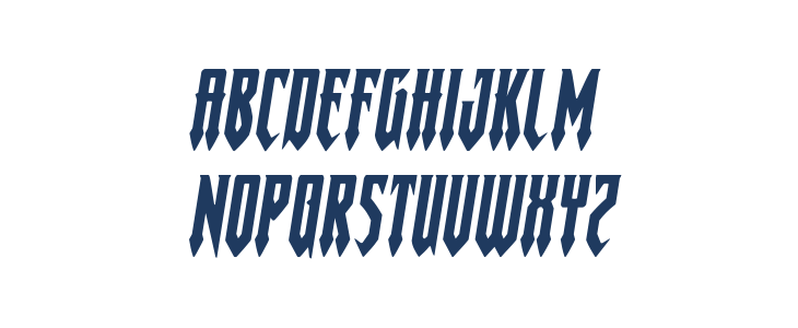 Gotharctica Expanded Italic Lowercase
