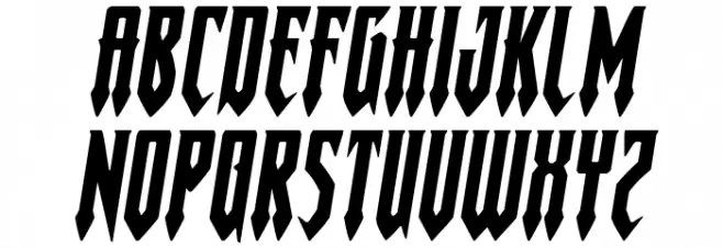 Gotharctica Expanded Italic 字体 小写