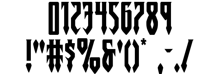 Gotharctica Expanded Font OTHER CHARS