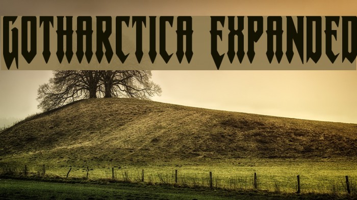 Gotharctica Expanded Font examples