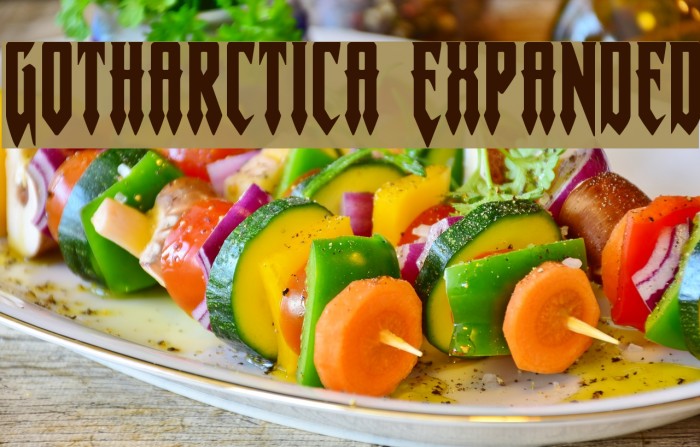 Gotharctica Expanded Font examples