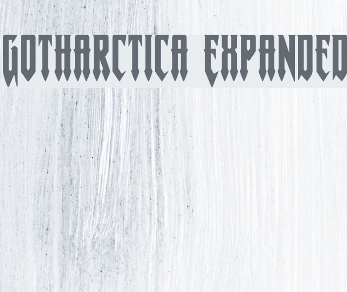 Gotharctica Expanded Font examples