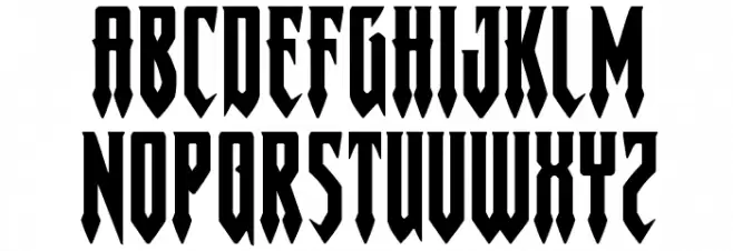 Gotharctica Expanded Font LOWERCASE