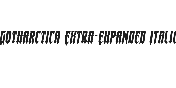 Gotharctica Extra-Expanded Italic Logo