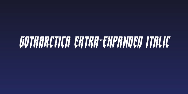 Gotharctica Extra-Expanded Italic Social Header