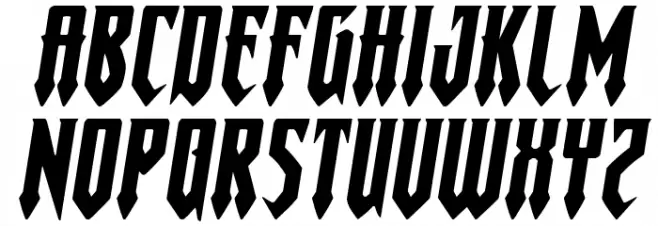 Gotharctica Extra-Expanded Italic फ़ॉन्ट लोअरकेस