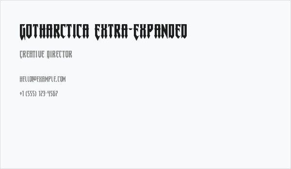 Gotharctica Extra-Expanded Business Card