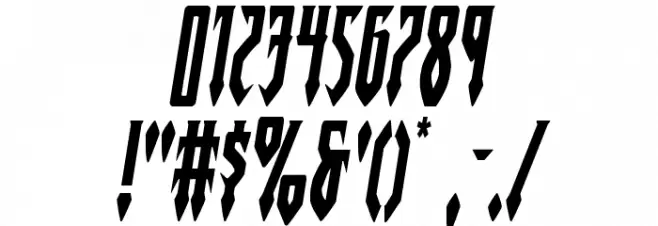 Gotharctica Italic Font OTHER CHARS