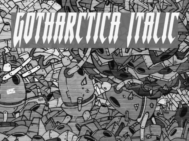 Gotharctica Italic Font examples