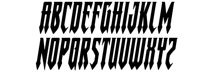 Gotharctica Italic Font LOWERCASE