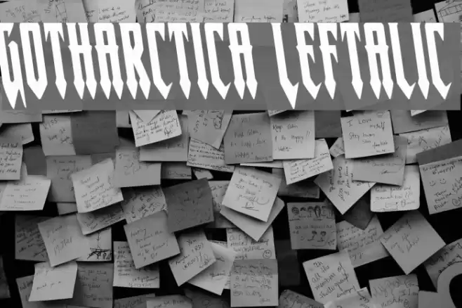 Gotharctica Leftalic Font examples