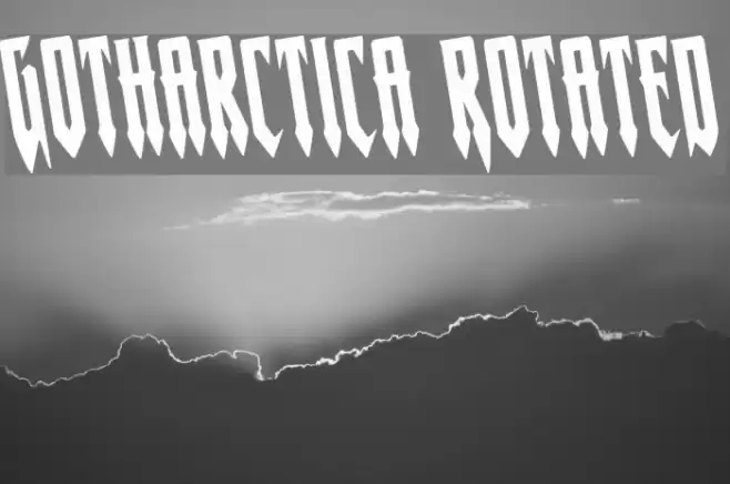 Gotharctica Rotated Font examples