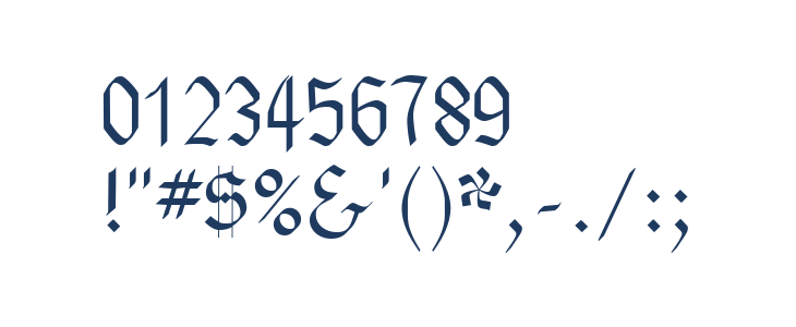 Gothenburg Fraktur Alt Other Characters