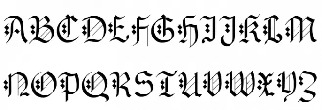 Gothenburg Fraktur Alt Caratteri MAIUSCOLE