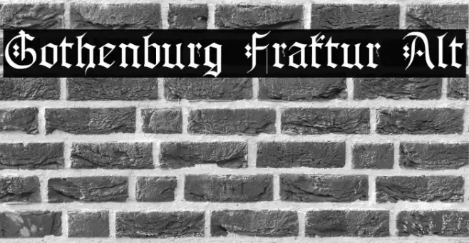 Gothenburg Fraktur Alt Font examples