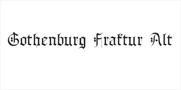 Gothenburg Fraktur Alt Logo